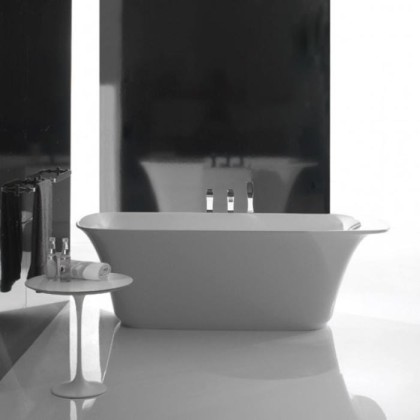 Globo Relais Ванна отдельностоящая 189x88xh61см, с переливом, (без выпуска и сифона), материал: Pietraluce, цвет: белый