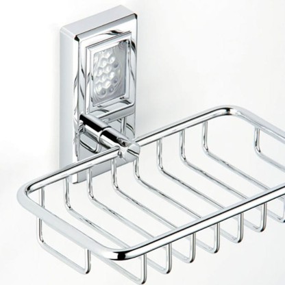 THG M?tropolis cristal clair Мыльница-корзина металлическая 160х95мм., подвесная, цвет: хром