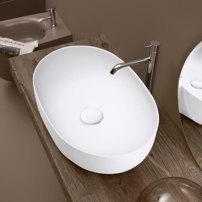 Kerasan Nolita Раковина 60х40 см, без отв., цвет: белый матовый