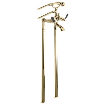 Bongio Mille Nuits Смеситель для ванны, 2 отв., цвет: золото/черный фарфор