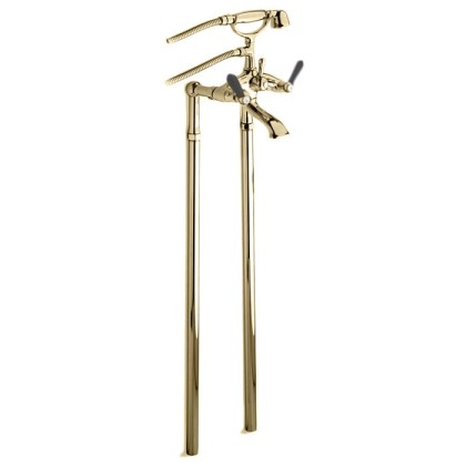 Bongio Mille Nuits Смеситель для ванны, 2 отв., цвет: золото/черный фарфор