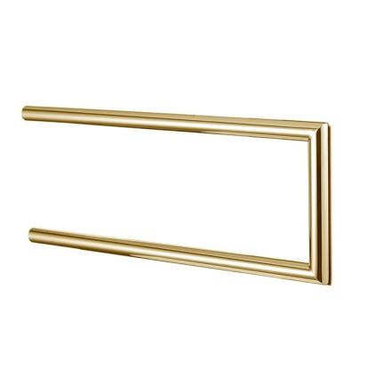 3SC Guy Полотенцедержатель двойной, неповоротный, плечо 30см, цвет: золото 24к. Lucido