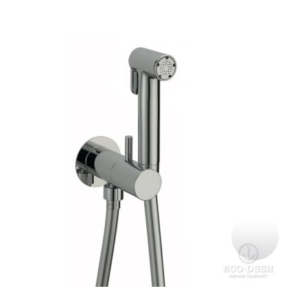 Huber Shower Гигиенический душ со шлангом 120 см,вывод с держателем и встроенный прогрессивный картридж, цвет: белый матовый