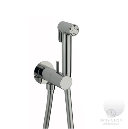 Huber Shower Гигиенический душ со шлангом 120 см,вывод с держателем и встроенный прогрессивный картридж, цвет: белый матовый