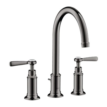 Axor Montreux Смеситель для раковины 180, на 3 отв., ручка: рычаг, с донным клапаном, цвет: полированный черный хром