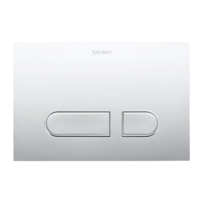 Duravit DuraSystem А1 Клавиша смыва для унитаза, 21.7х14.6см, двойной смыв, фронтальная пластина, цвет: хром