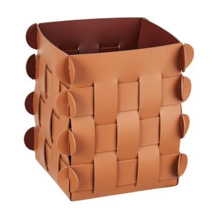 ADJ Корзинка Shlesser, 13x13xH17 см., цвет: коньяк/бордо