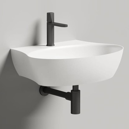 Salini Alda Wall 01 Раковина 58х45х15см., с 1 отв., сифон, слив-пер, мат-л: S-Sense, цвет: белый глянцевый