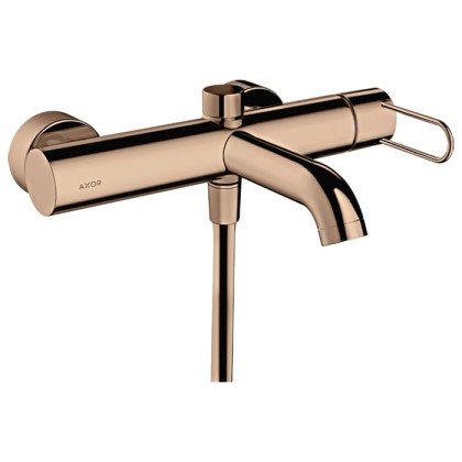Axor Uno Смеситель для ванны, ВМ, настенный, с переключателем на 2 потока, цвет: полированное красное золото
