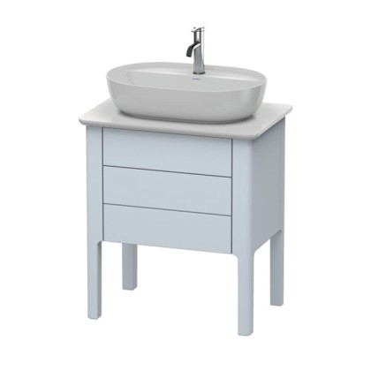 Duravit Luv База напольная 68.8x45х74.3см, с 1 выдв. ящиками, каменой столешницей и раковиной, цвет: светло-голубой шелковисто-матовый