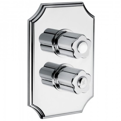 Смеситель  термостатический   для душа Bongio Fleur Blanc, цвет: хром/белый фарфор