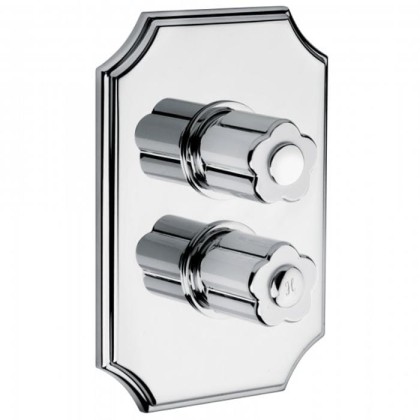 Смеситель  термостатический   для душа Bongio Fleur Blanc, цвет: хром/белый фарфор