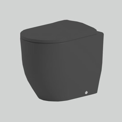Artceram Monet Унитаз напольный 36х52см., приставной Rimless, цвет: черный матовый