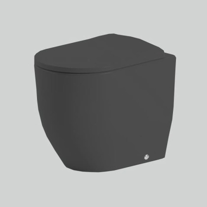Artceram Monet Унитаз напольный 36х52см., приставной Rimless, цвет: черный матовый
