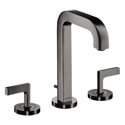 Axor Citterio Смеситель для раковины 170, на 3 отв., ручка: рычаг, с донным клапаном, цвет: полированный черный хром