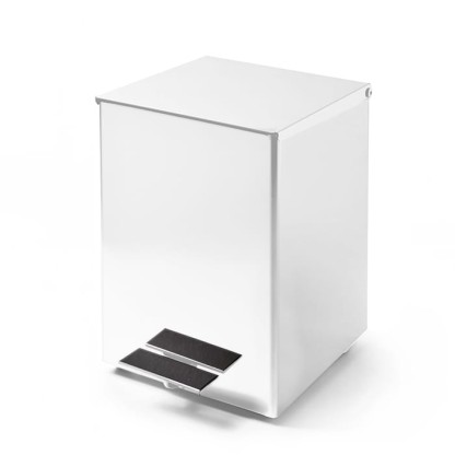 3SC Metal Quadra Ведро 5 л. 18x22xh26 см, с педалью, с крышкой и механизмом softclose, цвет: белый матовый