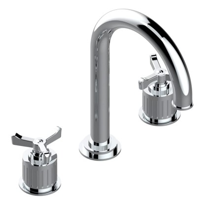 THG Hamptons Смеситель для раковины, 3 отв., цвет: хром