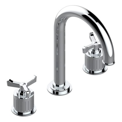 THG Hamptons Смеситель для раковины, 3 отв., цвет: хром