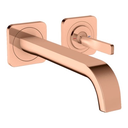 Axor Citterio E Смеситель для раковины, встраиваемый, излив: 22.1см., цвет: полированное красное золото