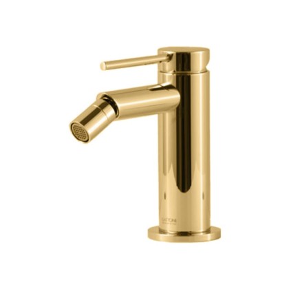 Gattoni Circle Two Смеситель для биде на 1 отверстие, с донным клапаном, цвет: Satin gold