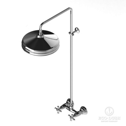 Stella Roma Душевой комплект 3283/301/314A-300: смеситель, штанга+ручной+верхний душ 220мм, цвет: хром