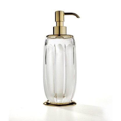 3SC Montblanc Дозатор для жидкого мыла, цвет: прозрачный хрусталь/золото 24к. Lucido