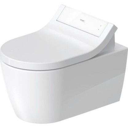 DURAVIT Me by Starck Унитаз подвесной безободковый 57х37см,  для крышки-биде Sensowash, с креплением, цвет: белый