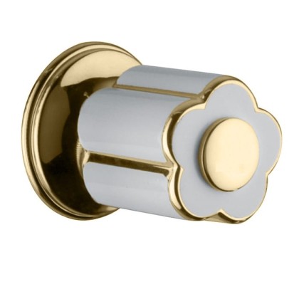 Bongio Fleur Blanc Переключатель на 3 источника, цвет: золото/белый фарфор