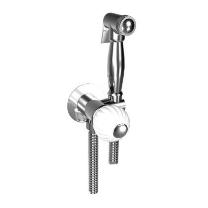 Bongio Rivoli Комплект гигиенический с миксером, цвет: хром/хрусталь