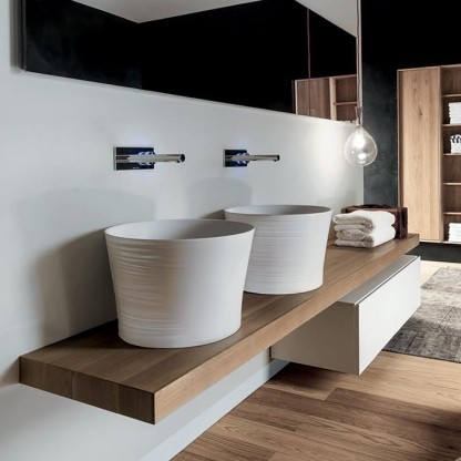 Falper Handmade Раковина 44х44х30 см, без отв., без перелива и сифона, цвет: белый матовый