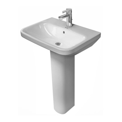 Duravit DuraStyle Раковина 60х44см., 1 отв., подвесная, с пьедесталом, с переливом, цвет: белый