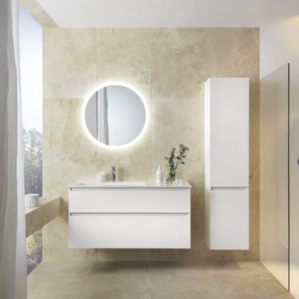 Burgbad Lin20 Комплект мебели 122х49.5х61.2см, подвесной, с раковиной, с зеркалом, с 2 ящиками, цвет: White matt