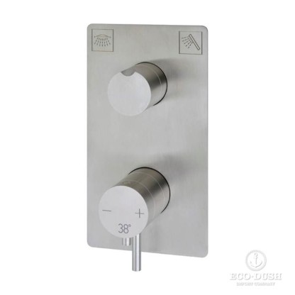 CISAL Xion Встраиваемый термостатический смеситель с переключателем на 2 положения, цвет: нержавеющая сталь