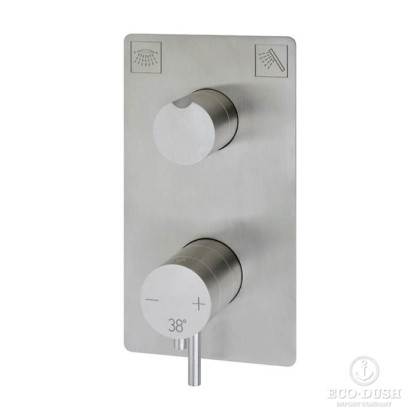 CISAL Xion Встраиваемый термостатический смеситель с переключателем на 2 положения, цвет: нержавеющая сталь