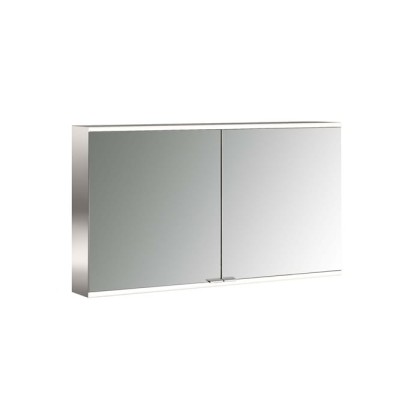 Emco Prime Зеркальный шкаф 120см., с подсветкой LED2 Facelift навесная модель, 2-дверки, IP 20 задняя панель  цвет белый