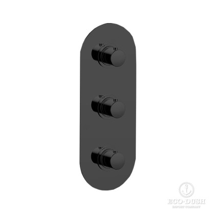 Cisal Slim Смеситель для ванны, термостатический, с переключателем на 2 потока, цвет: черный матовый