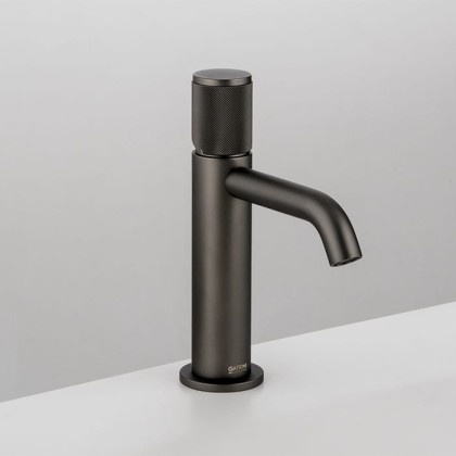 Gattoni MD Смеситель для раковины, 1 отв., ручки RONCO, с донным клапаном, цвет: черный матовый