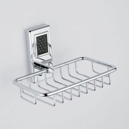 THG M?tropolis cristal noir Мыльница-корзина металлическая 160х95мм., подвесная, цвет: хром