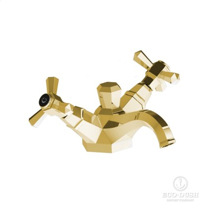 Stella Eccelsa Смеситель для раковины на 1 отверстие 3219, с донным клапаном, цвет: золото