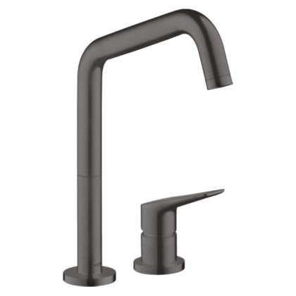 Axor Citterio M Смеситель для кухни 240, на 2 отв., с поворотным изилвом, цвет: шлифованный черный хром