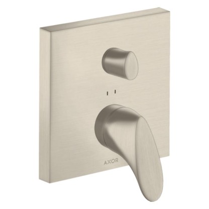 Axor Starck Organic Смеситель для ванны, встраиваемый, с переключателем на 2 потока, цвет: шлифованный никель