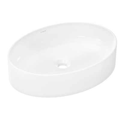 Hansgrohe Xuniva D Раковина-чаша 55х40см., без отв., накладная, без перелива, цвет: белый