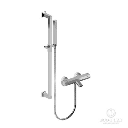 Stella Firenze Термостатический смеситель для ванны 3267TM302 со штангой и ручным душем, цвет: хром