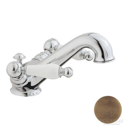 CISAL Arcana Toscana Смеситель двухвентильный для раковины на 1 отверстие с донным клапаном, цвет: бронза