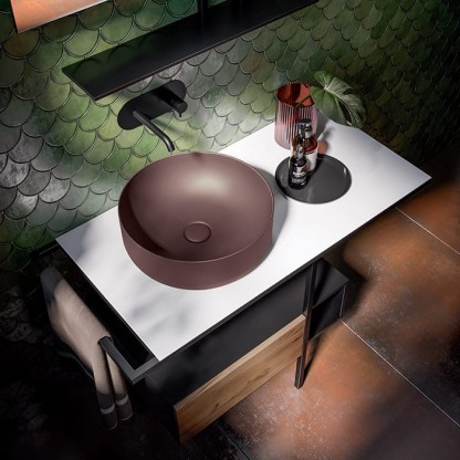 Kerasan Nolita Раковина-чаша 40х15 см, без отв., цвет: Borgogna matt