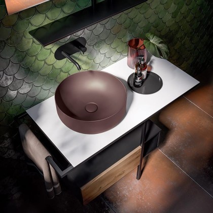 Kerasan Nolita Раковина-чаша 40х15 см, без отв., цвет: Borgogna matt