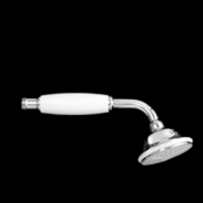 Devon&Devon Morris Лейка душевая , ручка белая, цвет: хром