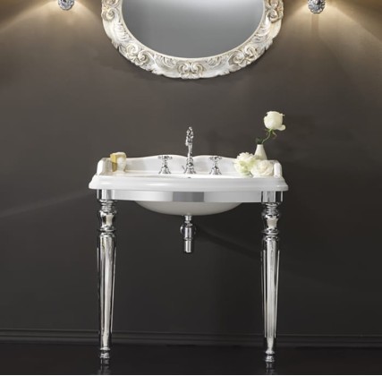 3SC Consolle Консоль King 71х54хh97см, с раковиной LA01 и сифоном, напольная, цвет: хром