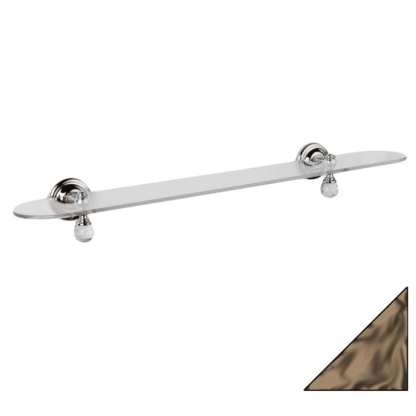 TW Crystal 118, стеклянная полочка 60см, подвесной, цвет: бронза с кристаллом (swarovski)