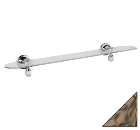 TW Crystal 118, стеклянная полочка 60см, подвесной, цвет: бронза с кристаллом (swarovski)